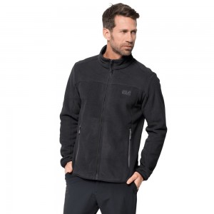 Kurtki Polarowe Męskie Jack Wolfskin Moonshine Altis Czarne | FJ4791536
