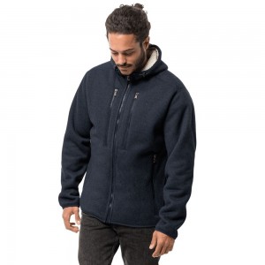 Kurtki Polarowe Męskie Jack Wolfskin Robson Niebieskie | ZT2504168