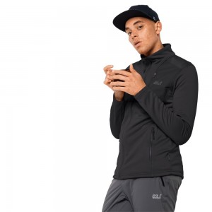 Kurtki Polarowe Męskie Jack Wolfskin Savo Czarne | CN5482907