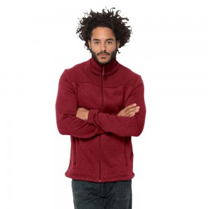 Kurtki Polarowe Męskie Jack Wolfskin Scandic Ciemny Czerwone | IW2183675