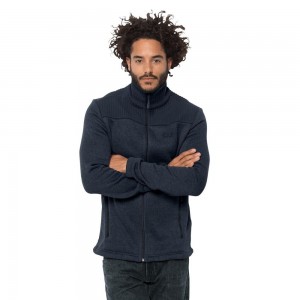Kurtki Polarowe Męskie Jack Wolfskin Scandic Niebieskie | EZ5714836