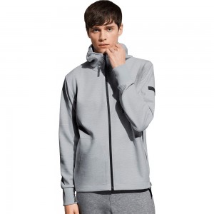 Kurtki Polarowe Męskie Jack Wolfskin Table Bay Hooded Szare | ON1473209