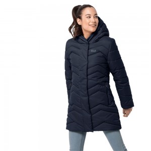 Kurtki Zimowe Damskie Jack Wolfskin Kyoto Niebieskie | ZU0957642