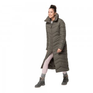 Kurtki Zimowe Damskie Jack Wolfskin Kyoto Long Szare | BG6251094