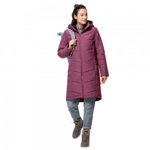 Kurtki Zimowe Damskie Jack Wolfskin North York Fioletowe | IL6375498