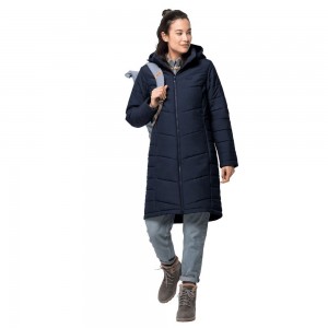 Kurtki Zimowe Damskie Jack Wolfskin North York Niebieskie | VN1749853