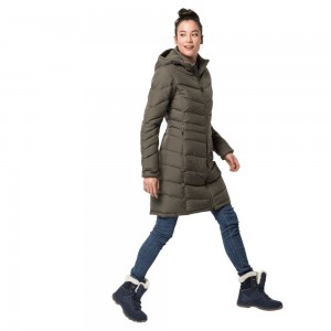 Kurtki Zimowe Damskie Jack Wolfskin Selenium Szare | AQ4785903