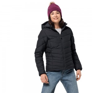 Kurtki Zimowe Damskie Jack Wolfskin Selenium Czarne | SQ2531647