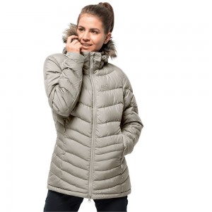 Kurtki Zimowe Damskie Jack Wolfskin Selenium Bay Szare | FD5163482