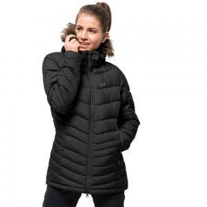 Kurtki Zimowe Damskie Jack Wolfskin Selenium Bay Czarne | GU4658901