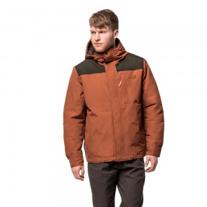 Kurtki Zimowe Męskie Jack Wolfskin Oakwood Miedź | PK1967085