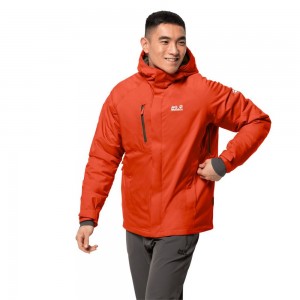 Kurtki Zimowe Męskie Jack Wolfskin Troposphere Czerwone | KW4372015