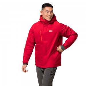 Kurtki Zimowe Męskie Jack Wolfskin Troposphere Czerwone | LZ0185426
