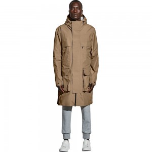 Parka Hardshell Męskie Jack Wolfskin Tanger Brązowe | JV9715024