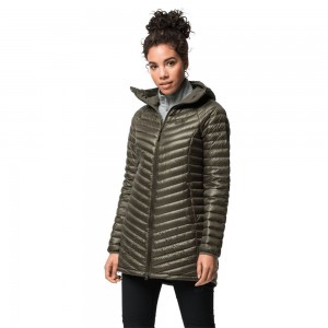 Płaszcze Puchowe Damskie Jack Wolfskin Atmosphere Szare | AI8137046
