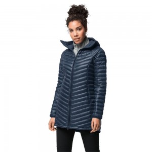 Płaszcze Puchowe Damskie Jack Wolfskin Atmosphere Ciemny Indygo | HL8031462