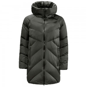 Płaszcze Puchowe Damskie Jack Wolfskin Upper East Long Zielone | RY2436809