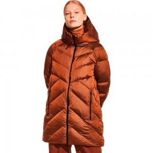 Płaszcze Puchowe Damskie Jack Wolfskin Upper East Long Miedź | AZ8563219