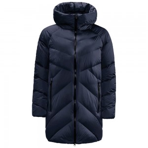 Płaszcze Puchowe Damskie Jack Wolfskin Upper East Long Niebieskie | EW4860537
