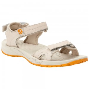 Sandały Damskie Jack Wolfskin Lakewood Cruise Beige/Apricot | UB0429138