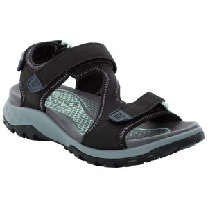Sandały Damskie Jack Wolfskin Rocky Path Black/Grey | CO2390864