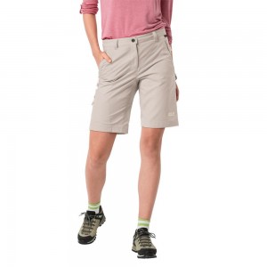 Softshell Shorts Damskie Jack Wolfskin Activate Track Głęboka Beżowe | SH3148075