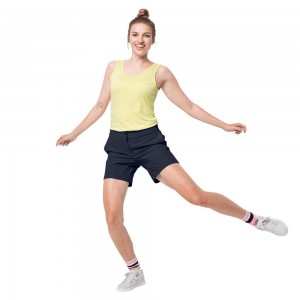 Softshell Shorts Damskie Jack Wolfskin Jwp Niebieskie | VO2805173