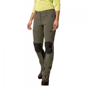 Softshell Trousers Damskie Jack Wolfskin Rock Trek Szare | DJ7536280