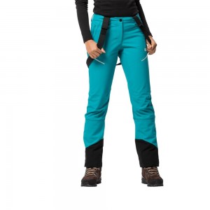 Softshell Trousers Damskie Jack Wolfskin Gravity Tour Ciemny Niebieskie | QA7013269