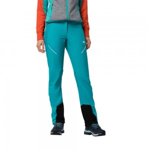 Softshell Trousers Damskie Jack Wolfskin Gravity Slope Ciemny Niebieskie | JM5183972