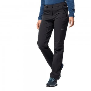 Softshell Trousers Damskie Jack Wolfskin Activate Xt Czarne | IP4628731