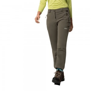 Softshell Trousers Damskie Jack Wolfskin Activate Thermic Szare | XT1562930