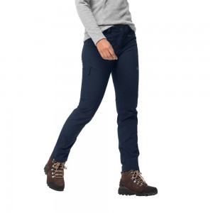 Softshell Trousers Damskie Jack Wolfskin Activate Sky Xt Niebieskie | KT1823576