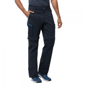 Softshell Trousers Męskie Jack Wolfskin Activate Light Zip Off Niebieskie | XB9647238