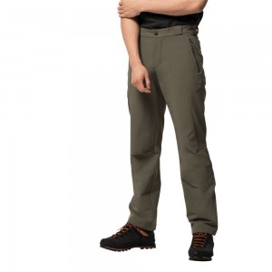 Softshell Trousers Męskie Jack Wolfskin Activate Thermic Szare | MQ6527408