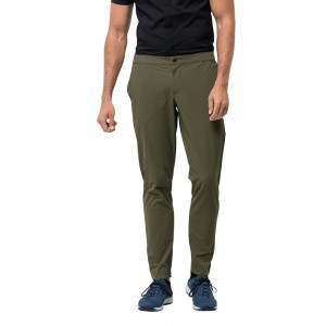 Softshell Trousers Męskie Jack Wolfskin Jwp Zielone | HN1526708