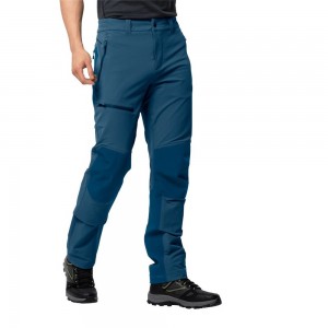 Softshell Trousers Męskie Jack Wolfskin Rock Trek Ciemny | DZ5671923