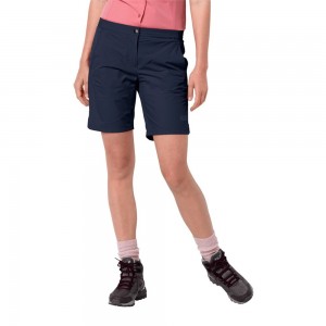 Spodenki Damskie Jack Wolfskin Hilltop Trail Niebieskie | NP8321659
