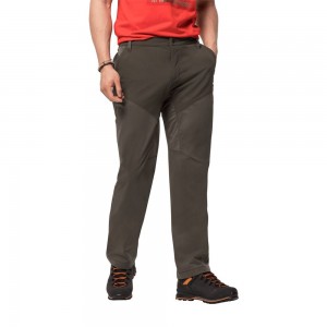 Spodnie Codzienne Męskie Jack Wolfskin Dover Road Szare Brązowe | LT1784092