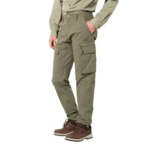 Spodnie Codzienne Męskie Jack Wolfskin Lakeside Khaki | KB0865197