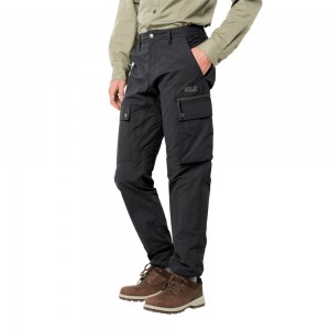 Spodnie Codzienne Męskie Jack Wolfskin Lakeside Czarne | YR0235468