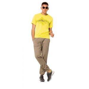 Spodnie Codzienne Męskie Jack Wolfskin Tanami Czarne | ZK9315278