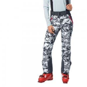 Spodnie Narciarskie Damskie Jack Wolfskin Panorama Peak Black/White | RL2198304