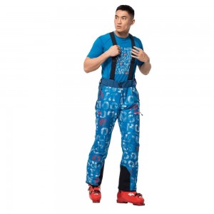 Spodnie Narciarskie Męskie Jack Wolfskin Big Snow Niebieskie | JT6180572