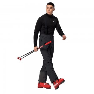 Spodnie Narciarskie Męskie Jack Wolfskin Great Snow Czarne | TF5916027