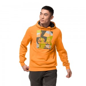 Zworki Męskie Jack Wolfskin 365 Hideaway Hoody Pomarańczowe | RD9583170