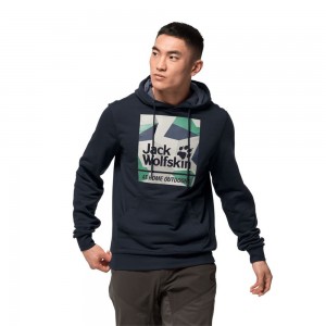Zworki Męskie Jack Wolfskin 365 Hideaway Hoody Niebieskie | VE1475390