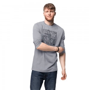 Zworki Męskie Jack Wolfskin Ocean Longsleeve Szare | QD2705846